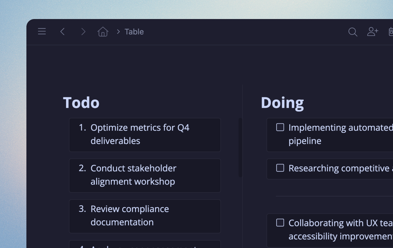 Boards UI Improvements